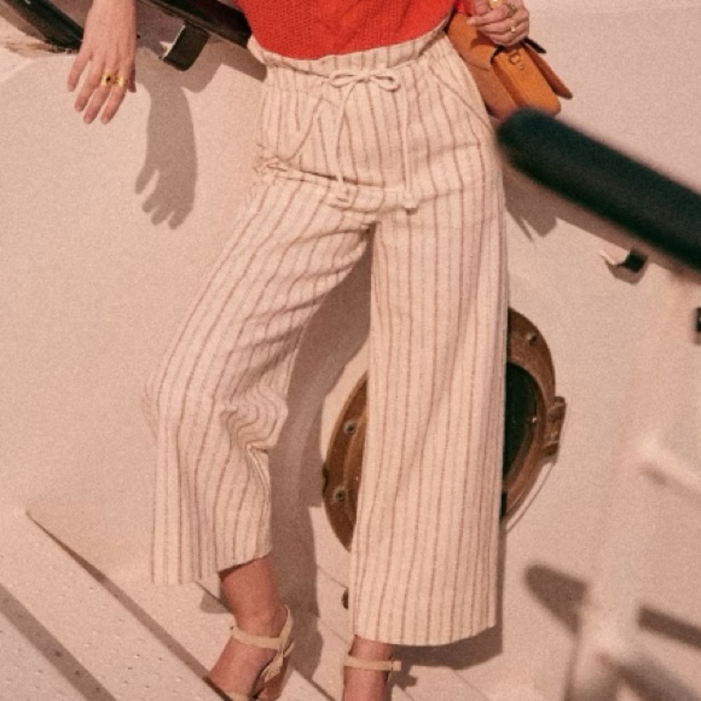 NWOT Sezane Jacques Trousers Stripes